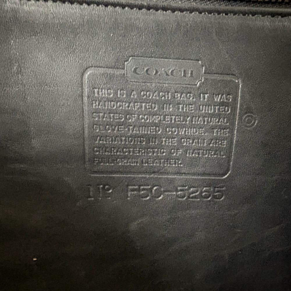 Vintage Coach #5265 Lexington Black Leather Messenger Bag - Picture 12 of 14